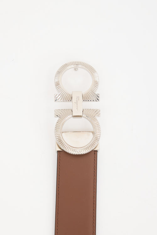 Ferragamo Leather Gancini Belt