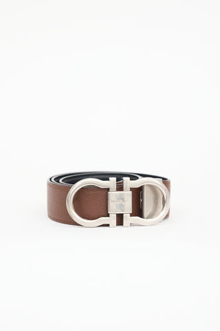 Ferragamo Leather Gancini Reversible Belt