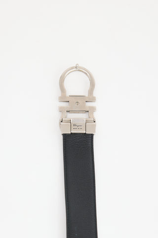 Ferragamo Leather Gancini Reversible Belt