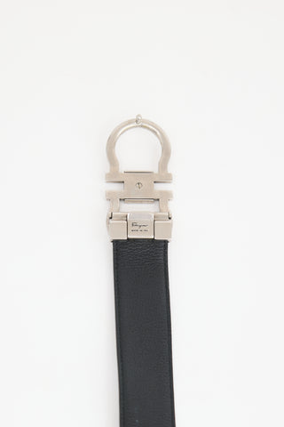 Ferragamo Leather Gancini Reversible Belt