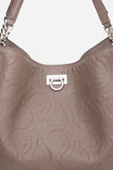 Ferragamo Leather Gancini Tote Bag