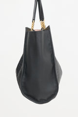 Ferragamo Leather Gancini Tote Bag