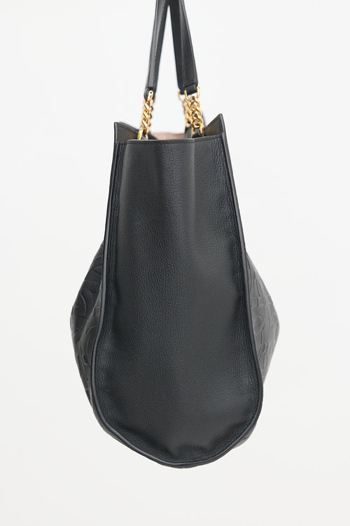 Ferragamo Leather Gancini Tote Bag