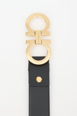 Ferragamo Leather Gancini Wide Belt