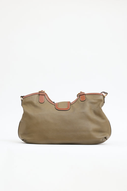 Ferragamo Leather Gancini Shoulder Bag