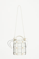 Ferragamo Leather Glam Stud Caged Bucket Bag