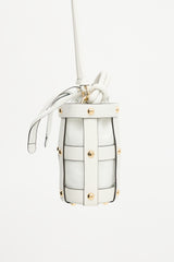 Ferragamo Leather Glam Stud Caged Bucket Bag