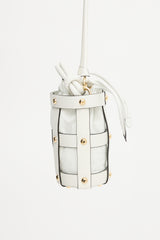 Ferragamo Leather Glam Stud Caged Bucket Bag