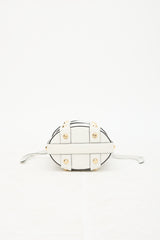 Ferragamo Leather Glam Stud Caged Bucket Bag