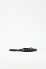 Ferragamo Leather Laser Cut Emile Mule