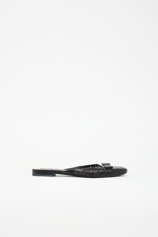 Ferragamo Leather Laser Cut Emile Mule