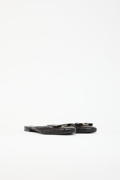 Ferragamo Leather Laser Cut Emile Mule