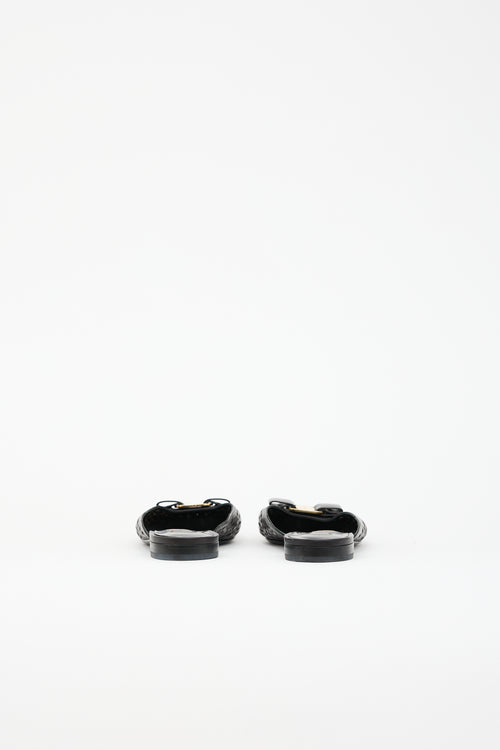 Ferragamo Leather Laser Cut Emile Mule