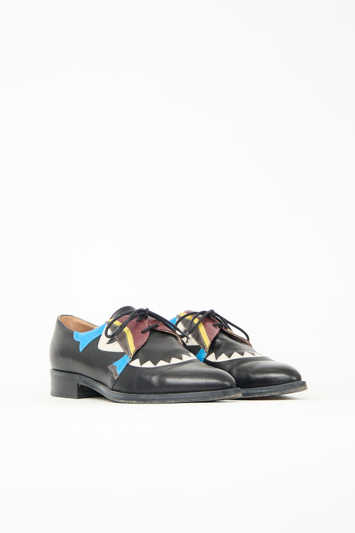 Fendi Leather Monster Eye Derby