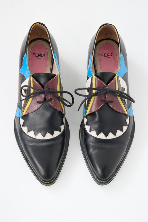 Fendi Leather Monster Eye Derby