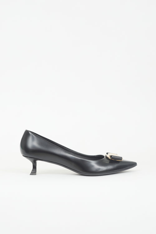 Ferragamo Leather New Vara Pump