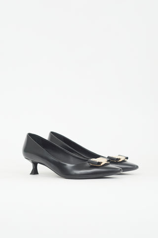 Ferragamo Leather New Vara Pump