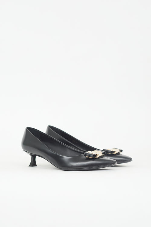 Ferragamo Leather New Vara Pump