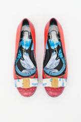 Ferragamo Leather Printed Varina Flat