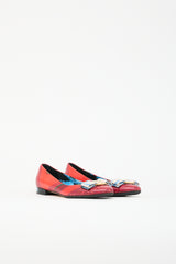 Ferragamo Leather Printed Varina Flat