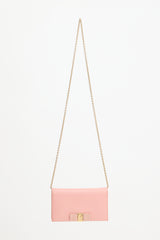 Ferragamo Leather Vara Bow Wallet On Chain