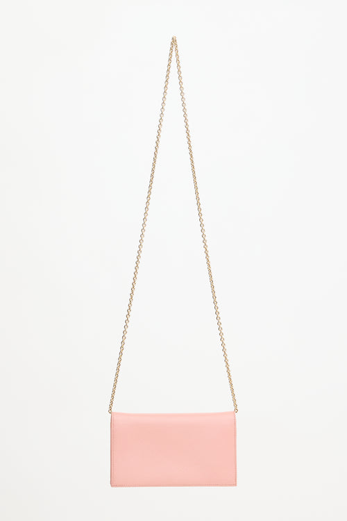 Ferragamo Leather Vara Bow Wallet On Chain