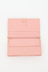 Ferragamo Leather Vara Bow Wallet On Chain