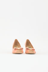 Ferragamo Leather Vara Wedge Heel