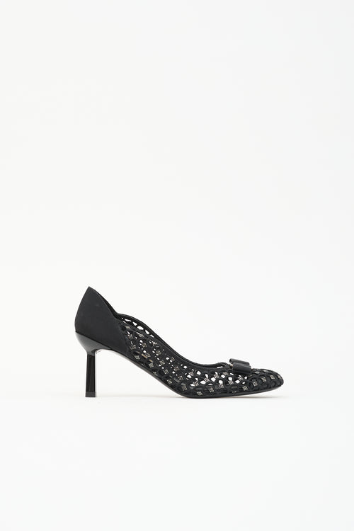 Ferragamo Macramé Vara Bow Pump