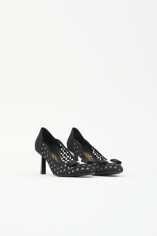 Ferragamo Macramé Vara Bow Pump