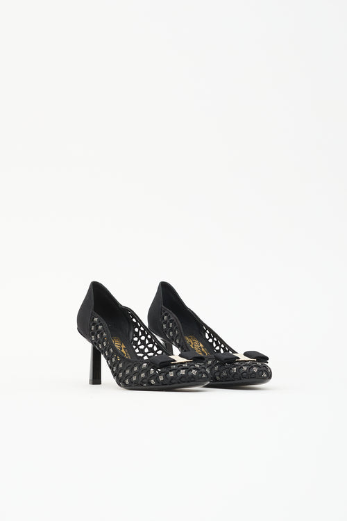 Ferragamo Macramé Vara Bow Pump