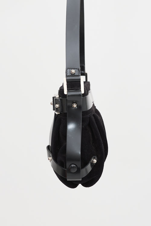 Ferragamo Nubuck & Leather Gancino Bag