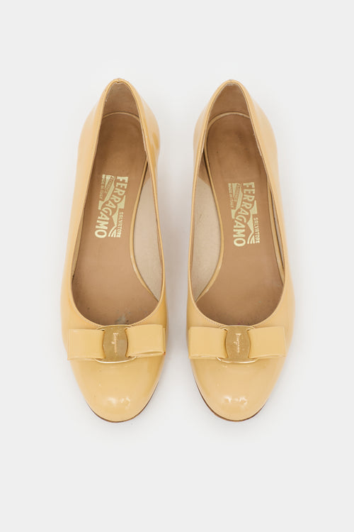 Ferragamo Patent Leather Bessie Pump