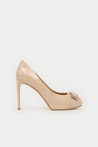 Ferragamo Patent Leather Bow Pump