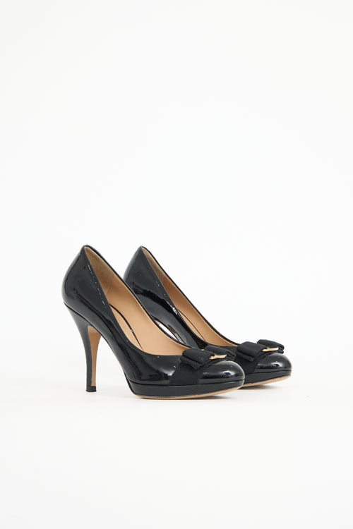 Ferragamo Patent Vara Bow Pump