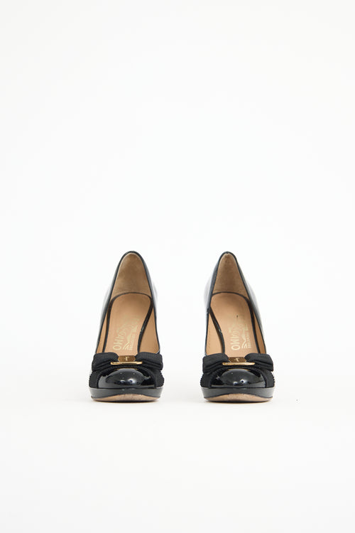 Ferragamo Patent Vara Bow Pump