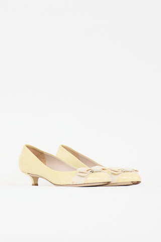 Ferragamo Patent Carla Bow Pump