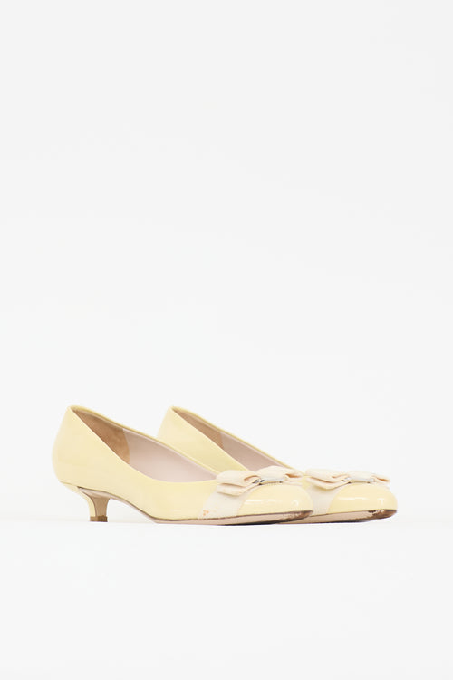 Ferragamo Patent Carla Bow Pump