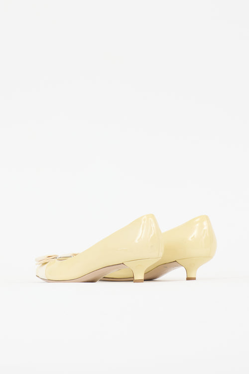 Ferragamo Patent Carla Bow Pump