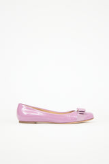 Ferragamo Patent Vara Bow Flat