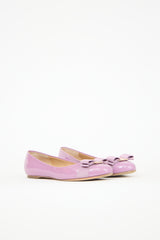 Ferragamo Patent Vara Bow Flat