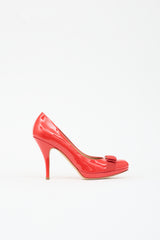 Ferragamo Patent Vara Bow Pump