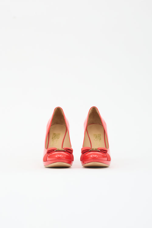 Ferragamo Patent Vara Bow Pump
