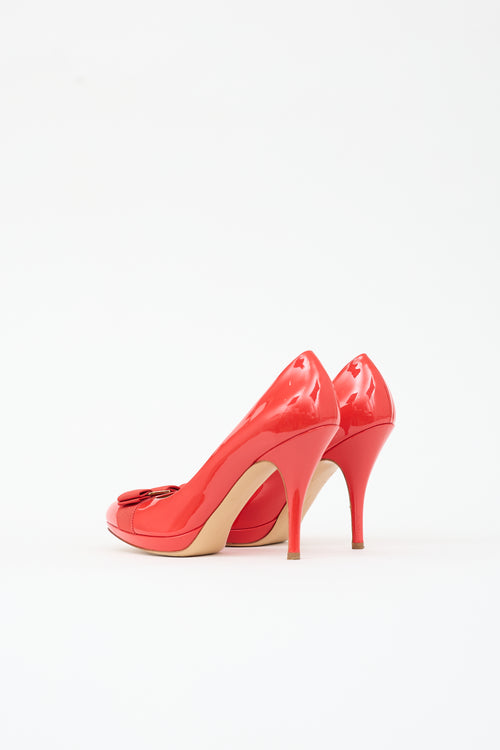 Ferragamo Patent Vara Bow Pump