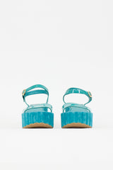 Ferragamo Patent & Suede Tropea Sandal