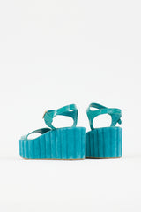 Ferragamo Patent & Suede Tropea Sandal