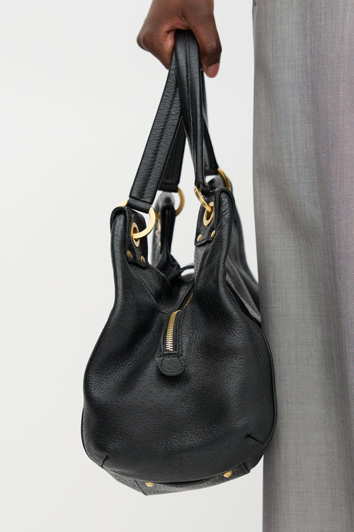 Ferragamo Pebbled Leather Shoulder Bag