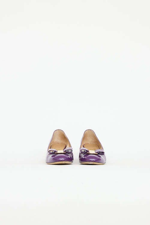 Ferragamo Patent Vara Bow Pump