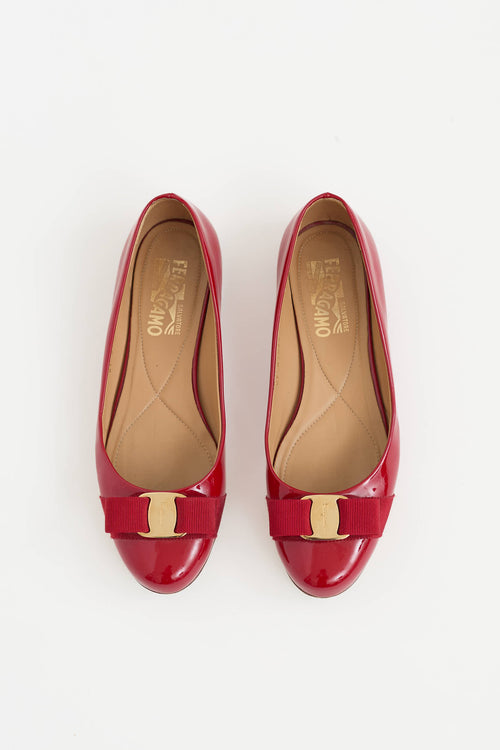 Ferragamo Patent Varina Flat