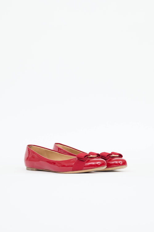 Ferragamo Patent Varina Flat